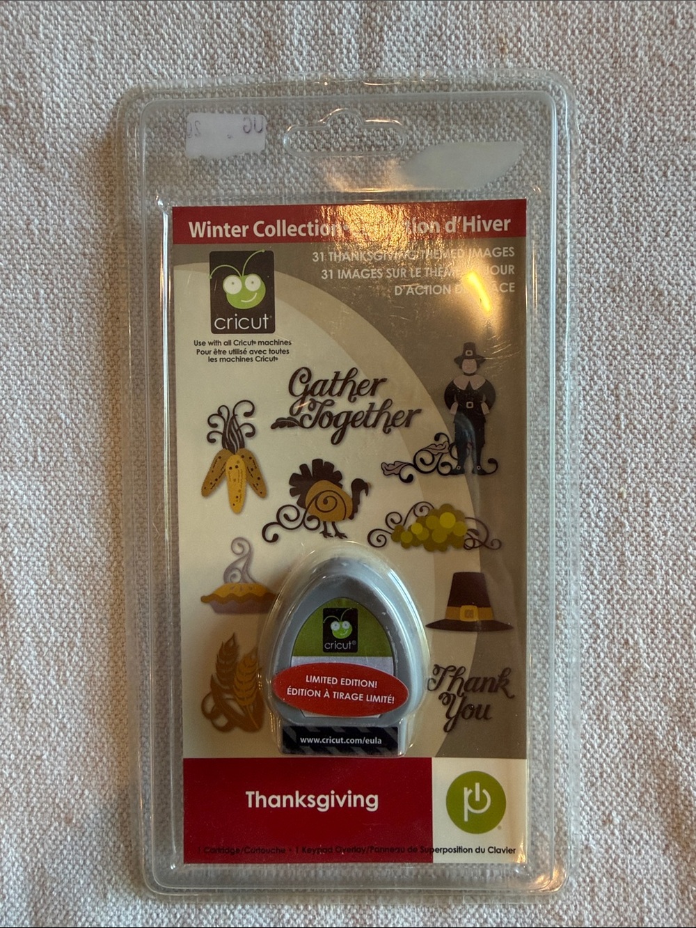 Cricut Thanksgiving Winter Collection Craft Cartridge - Brown Gold NWT